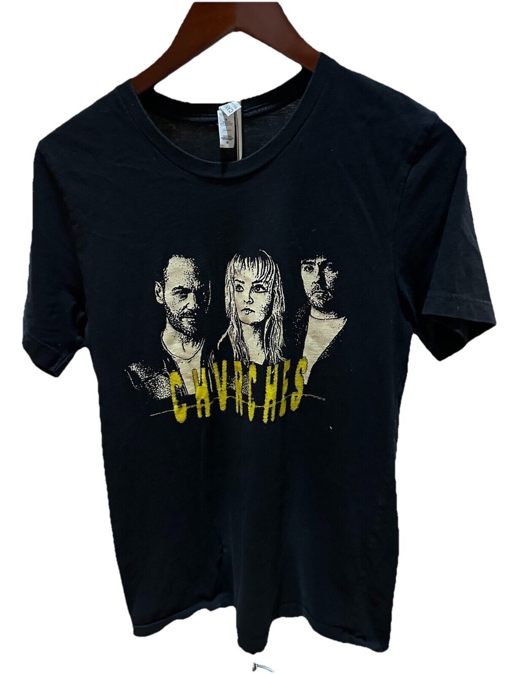 CHVRCHES Tour Shirt Mens Medium Band Tee Concert Graphic Black